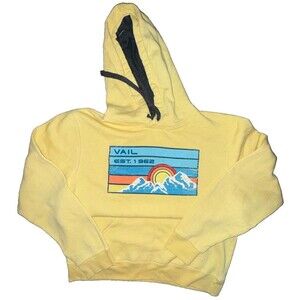 Vintage Vail Colorado Women's M Hoodie Sweatshirt  Outdoors Pullover Ski Theme